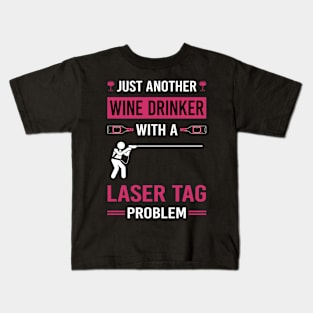 Wine Drinker Laser Tag Kids T-Shirt